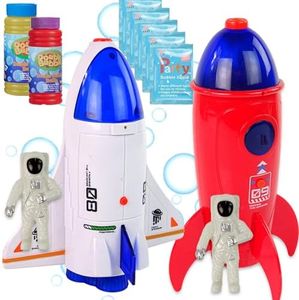 Coo11 Pack of 2 Bubble Machine Rocket Bubble Machine, Bubble Machine, Bubble Lawn Mower With Music, Bubble Gun Car Toy for Kids