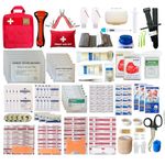 First Aid Kit - Ultimate Travel Pharmacy - All-in-One Medical Kit - Over 150 Items - Emergency Kit for Home, Office, Camping, Car, Boat