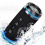 TREBLAB HD77 - Bluetooth Speaker - Loud 360° HD Surround Sound w/Bass, 30W Stereo, IPX6 Waterproof, 20H Battery Portable Speaker w/Bluetooth, Outdoor Speaker. (Renewed)