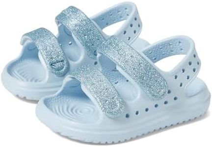 Native Shoes Kids Chase Bling (Toddler) - Sandals for Kids - Synthetic Upper - Secure Hook & Loop Closure Air Blue Bling/Air Blue 7 Toddler M
