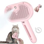 VETMOC Multipurpose Steam Cat Brush Dog Brush for Shedding, Dog Comb Cat Comb Remove Static Flying Hair Pet Grooming Brush Self Cleaning Dog BrushSuitable for Long and Short Hairs