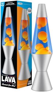 Lava Lamp 2117, Orange Wax, Blue Liquid, Silver Base and Cap, Original 14.5 inch Lava® Motion Lamp to Illuminate Your Mood