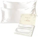 Yanibest Satin Pillowcase, King Size Pillow Cases Set of 2 - Silk Pillow Cases for Hair and Skin with Zipper, Silk Pillow Cases King for 20"x40", Exquisite Packaging for Women Men