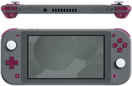 eXtremeRate Clear Candy Pink Replacement ABXY Home Capture Plus Minus Keys Dpad L R ZL ZR Trigger for Nintendo Switch Lite, Full Set Buttons Repair Kits with Tools for Nintendo Switch Lite