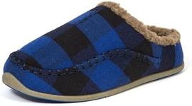 Deer Stags Men's Nordic Fabric Slipper, Blue/Black, 10 Wide