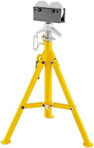 Vevor 0.5-12 inch Adjustable Height 32"-55" 2500Lb Capacity Portable High Pipe Stand with Roller Head Fold A Trailer Jacks : Industrial & Scientific