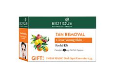 Biotique Tan Removal Clear Young Skin Facial Kit (Free with Swiss Magic Dark Spot Corrector)