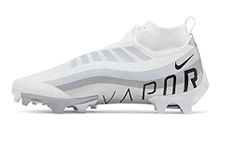 Nike Mens Vapor Edge Pro 360 Football Cleat, White/Black-Metallic Silver Sz13