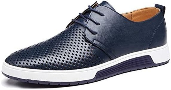 XIPAI Men's Casual Oxford Shoes Breathable Stylish Comfortable Sneakers Blue US 10