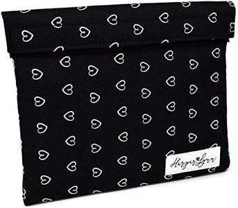 HarperLynn x Formline Smell Proof Bag (Heart Pattern - 7"x6") - Premium Odor Proof Travel Pouch with Mesh Divider - Eliminate Scents w/this Discreet Stash Container Designed for Women - Fits in Purse