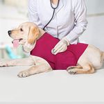 YUKOOL Anxiety Coat for Dogs, Lightweight Wrap Calming Vest, Dog Anxiety Jacket, Used to Instant Therapy for Over Excitement in Lightning and Fireworks to Keep Calming Comfort(L,Rose Red)