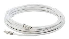 Digital Audio Cable - Digital Coaxial Cable with RCA Connections, Made in The USA, 75 Ohm - Coax - | Subwoofer Cable - (S/PDIF) White RCA Cable, 20 Feet