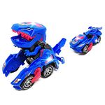 FGZU Dinosaur Transforming Toys, Dinosaur LED Cars Toys Combined Into One, Dinosaur Cars Toys for 3 4 5 6 Year Old Girls and Boys Gifts.