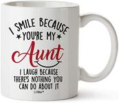 Christmas Aunt Gifts From Niece, Best Ever Gifts for aunt ideas From Nephew, Cool Funny Birthday present Coffee Mugs For Favorite Aunty, Special Cup Presents for Aunts.Cheap Appreciation Cups to Get