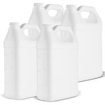 kitchentoolz 1 Gallon F-Style HDPE Jug with Secure Seal Lid - Heavy-Duty Storage, Chemical & Water Transport Container - Pack of 4