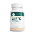 Genestra Brands GABA 700-700 mg GABA Supplement - Calm Supplement - Dairy Free, Gluten Free & Vegan - 60 Vegetable Capsules