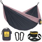 Wise Owl Outfitters Camping Hammock - Portable Hammock Single or Double Hammock Camping Accessories for Outdoor, Indoor w/Tree Straps