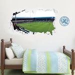 Beautiful Game Queens Park Rangers Football Club Loftus Road Broken Stadium Mural + QPR Badge Mural Decal Bedroom (60cm x 30cm)