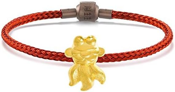 CHOW SANG SANG 999 24K Gold Charme Goldfish Charm Bracelet for Women 90837C