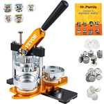 VEVOR Button Maker Machine, 75 mm (3 inch) Badge Punch Press Kit, Children DIY Gifts Pin Maker, Button Making Supplies with 500pcs Button Parts & Circle Cutter & Magic Book