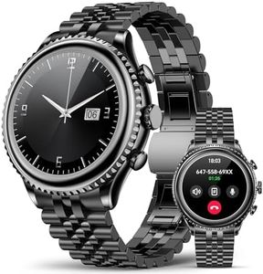 2026 Rotating Bezel Smart Watch for Men with Bluetooth Call, Heart Rate, Blood Pressure, SpO2, Sleep Monitor, Waterproof Round Watch with Encoder Knob, 1.32" AMOLED Display, Compatible Android and iOS