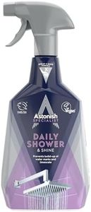Astonish Daily Shower Shine White Lilies Cleaning Spray - No Scrub After Shower Spray Foam Prevents Watermarks & Limescale Buildup - Vegan Cruelty-Free Household Cleaning Products, 750ml Spray Bottle