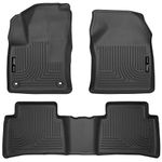 Husky Liners 98991 Black Fits 2016-20 Toyota Prius, 2017-20 Toyota Prius Prime Weatherbeater Front & 2nd Seat Floor Mats