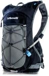 Vibrelli Hydration Pack & 2L Hydration Water Bladder - High Flow Bite Valve - Hydration Backpack with Storage - Lightweight Running Backpack, Also for Cycling, Hiking, Ski, Snow for Men, Women & Kids