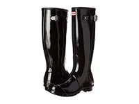 HUNTER Women's Original Tall Gloss Rain Boot,Black (Gloss) Size 8