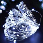 Techzere LED String Light, 33Ft/10M, 100 LEDs Copper Wire Fairy Lights Battery Operated Lights for Diwali, Christmas Party, Outdoor Patio, Wedding, in...