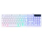 Orzly PS5 Gaming Keyboard white RGB USB Wired Rainbow Keyboard Designed for PC Gamer PS5, Laptop, Xbox, Nintendo Switch, RX-250 Hornet Edition - Siberia White edition