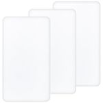 Yukkidds Next to Me Crib Sheets 83x50cm Fitted 3 Pack Baby Bedside Crib Sheets Ultra Soft&Breathable Microfiber Baby Cot Bedding Sheets White