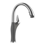 Blanco 442033 Artona 1.5 Bar Sink Faucet, Cinder/Stainless Dual Finish