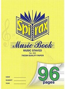 Spirax 244 Music Book, 96 Page