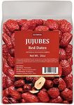 Premium Jujube Red Dates 1LB/453g,Selected Dried Fruit,Big & Delicious,100% Natural 红枣