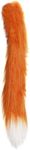 ADULTS FOX FANCY DRESS ACCESSORIES. PERFECT FOR FANCY DRESS, PLAYS, STAGESHOW COSTUME AND SCHOOL BOOK WEEK OR WORLD BOOK DAY (THIN ORANGE FOX TAIL - LENGTH: 20"/50CM | CIRCUMFERENCE: 6"/14CM)