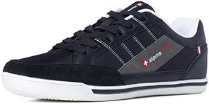 Alpine Swiss Mens Stefan Black Suede Trim Retro Fashion Sneakers 12 M US