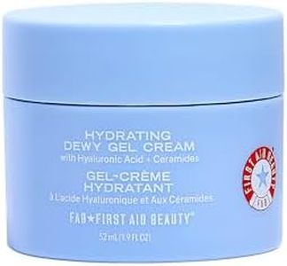 First Aid Beauty - Hydrating Dewy Gel Cream, Lightweight Oil-Free Facial Moisturizer with Hyaluronic Acid and Ceramides, Helps Reduce Excess Oil Build Up & Improve Skins Hydration, 1.7 oz