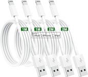 4 Pack [Apple MFi Certified] iPhone Charger Cables 1/2M, Apple Charging Cables,Lightning Fast iPhone Charging Cord for iPhone 14 13 12/11/11Pro/11Max/ X/XS/XR/XS Max/8/7,ipad(White)