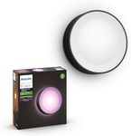 Philips Hue Daylo White & Colour Ambiance Smart LED Outdoor Wall Lighting, for Home Garden, Patio. [Black] Works with Alexa