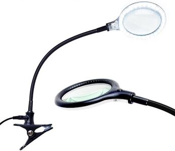 Brightech LightView Flex Magnifying Desk Lamp, 1.75X Light Magnifier, Adjustable Magnifying Glass with Light for Crafts, Reading, Close Work