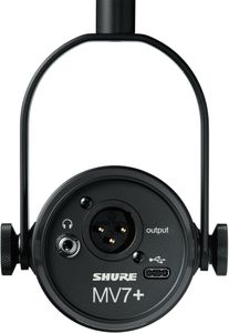 Shure MV7+ Podcast Microphone – Black USB/XLR Dynamic Mic