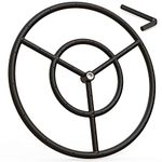 Onlyfire 24 Inches Black Steel Round Fire Pit Burner Ring, Double Ring