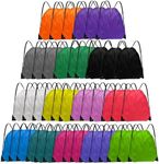 Grneric Drawstring Bags String Backpack Bulk Cinch Bag Sackpack for Kid Women Gym 42 Pcs 14 Colors