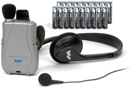 Williams Sound PockeTalker Ultra Duo Sound Amplifier with Headphone & Earbud Year Supply of Batteries & Liberty Microfiber Cloth