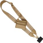 Save the Girls Original Clip and Go Phone Strap Pattern (Classic - Camel) - Crossbody Phone Strap Chain with Zipper Wallet Pouch – Phone Lanyard Zippered