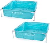Intex Mini Frame Kids 4ft x 4ft x 12in Beginner Kiddie Swimming Pool (2 Pack)