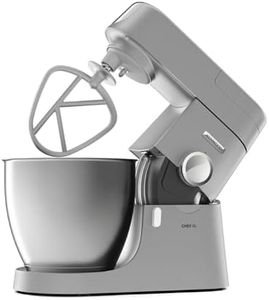 Kenwood Chef XL KVL4100S – Küchenmaschine mit großer 6,7 l Edelstahl-Rührschüssel, multifunktionaler Küchenhelfer, 1200 W, inkl. 3-teiligem Patisserie-Set, silber