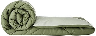 Amazon Brand - Solimo Microfibre Reversible Comforter, Double (Mossy Green & Pistachio Green, 300 GSM)