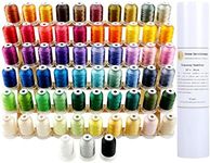 New brothread 63 Brother Colors Polyester Embroidery Machine Thread with Bonus of 10"x10yd Medium Weight Tearaway Embroidery Stabilizer